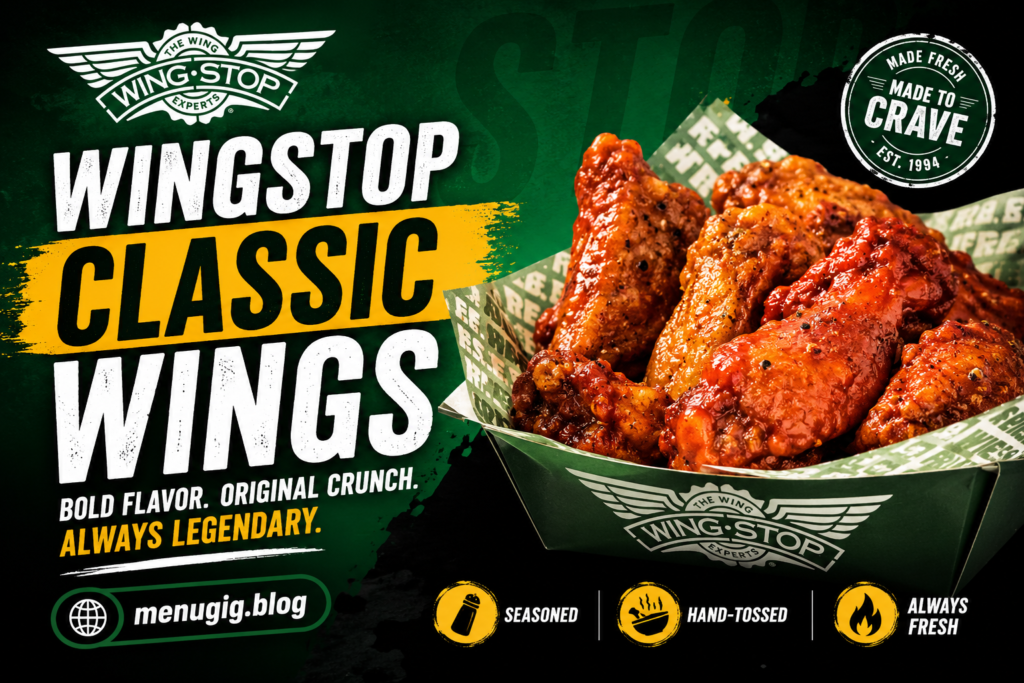 Wingstop Classic Wings Menu with Prices 2026