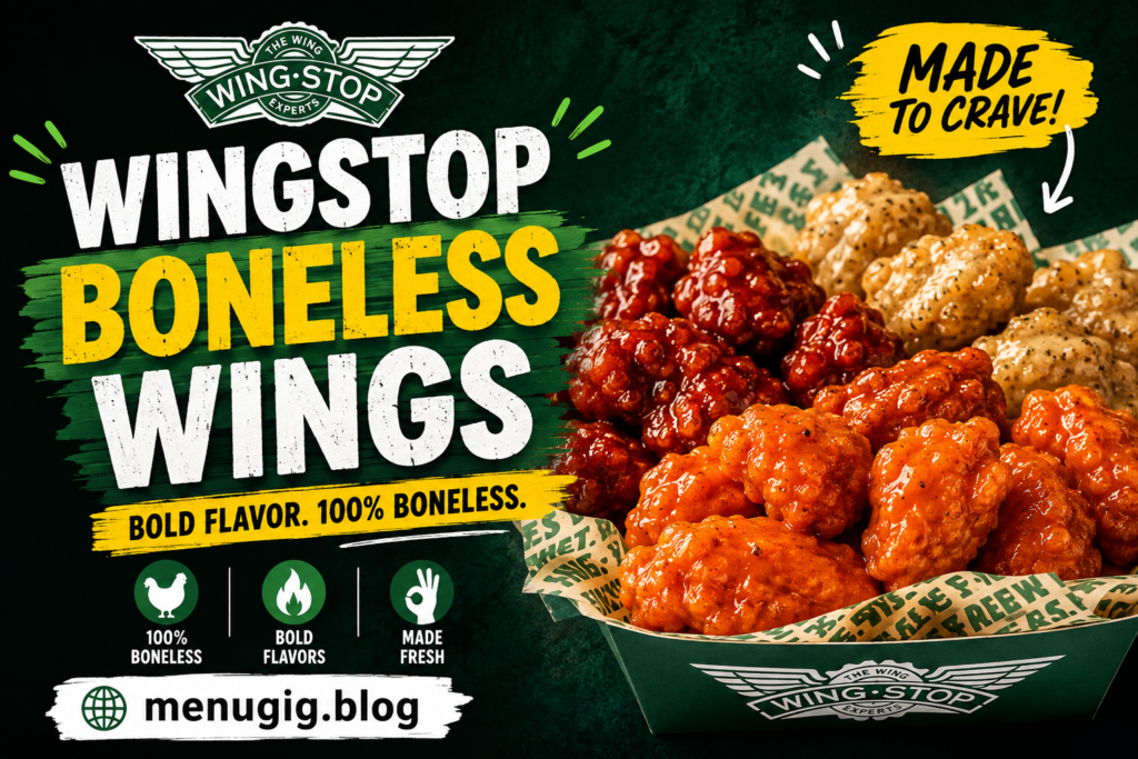 Wingstop Boneless Wings Menu with Prices 2026