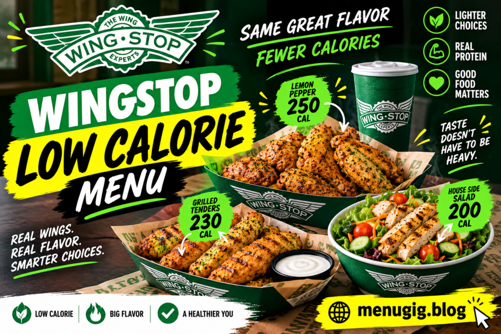 Wingstop Low Calorie Menu with Prices 2026