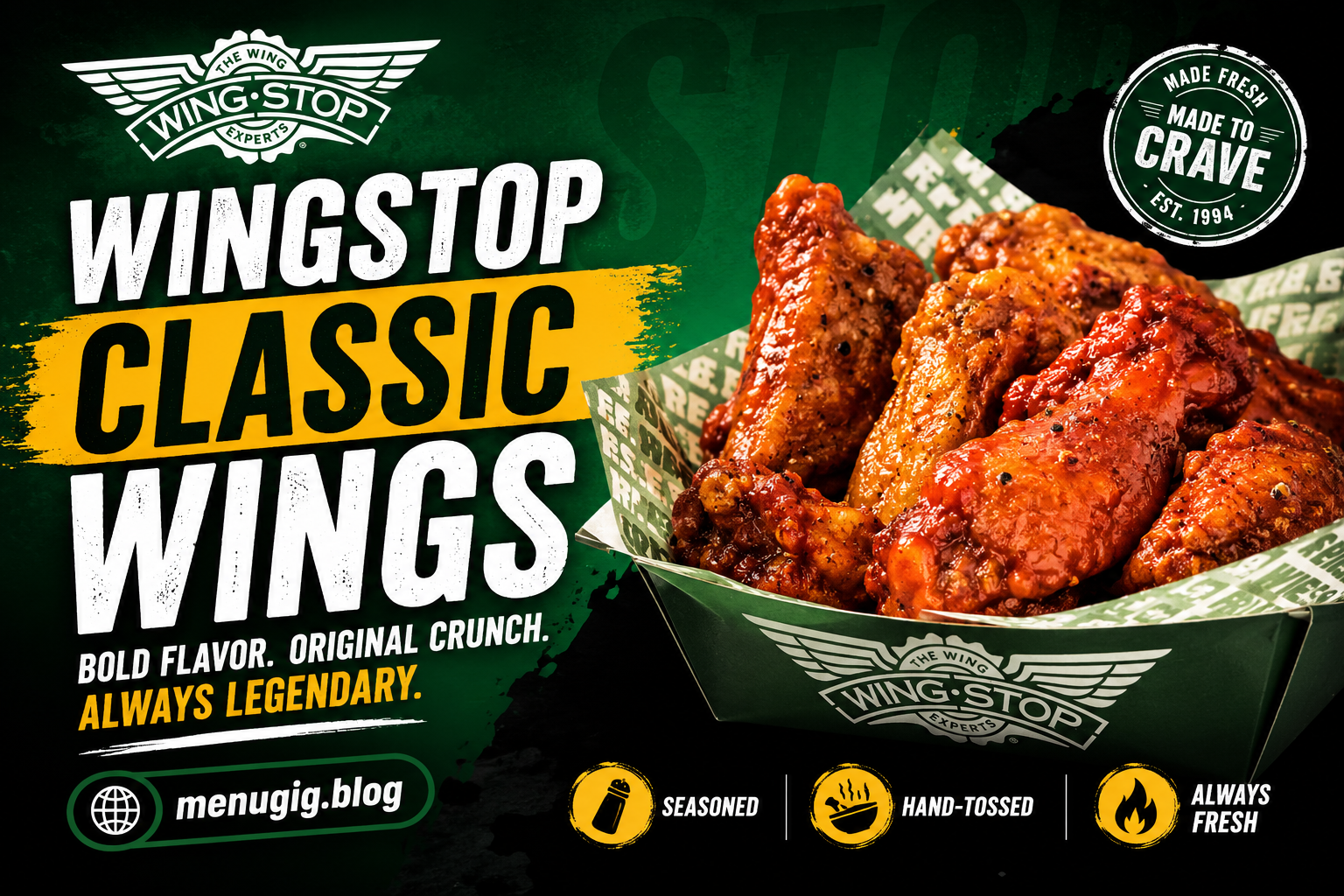 Wingstop Classic Wings Menu with Prices 2026