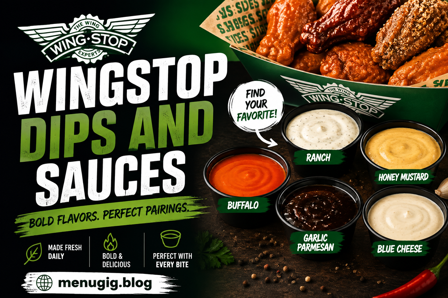 Wingstop Dips And Sauces Menu with Prices 2026