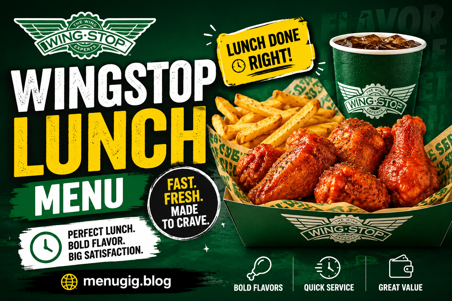 Wingstop Lunch Menu with Prices 2026